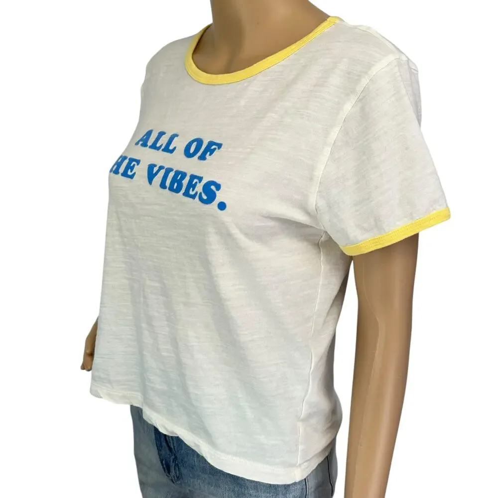 2/$15 J. Crew All Of The Vibes Retro Cotton Tee Shirt BH433 Size M
